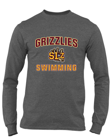 San Lorenzo Grizzlies SLZ Script Swimming Men's Premium LS T-Shirt