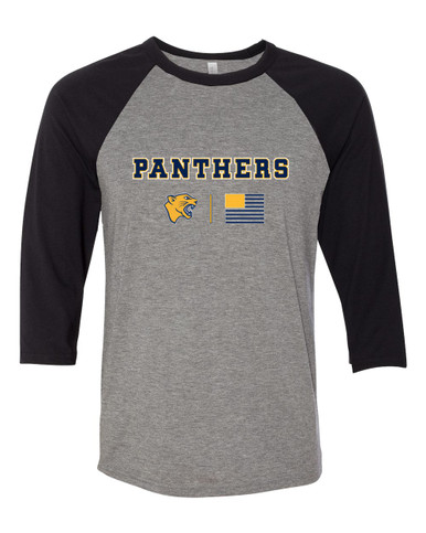 Cheltenham Panthers Team Colors Flag Women's Baseball T-Shirt