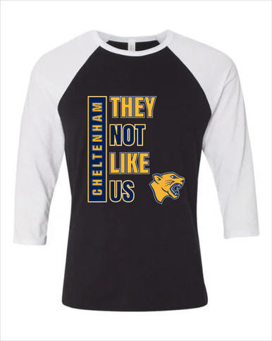 Cheltenham Panthers They Not Like Us #1 Women's Baseball T-Shirt