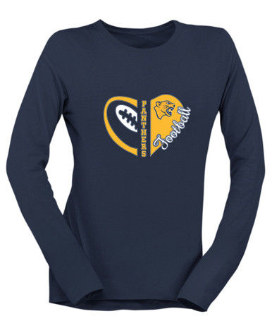 Cheltenham Panthers Heart Football Women's Premium LS T-Shirt
