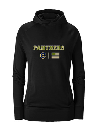 Cheltenham Panthers C Script Camo Flag Women's Hoodie