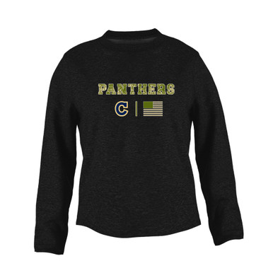 Cheltenham Panthers C Script Camo Flag Women's Sweatshirt