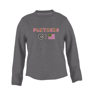Cheltenham Panthers C Script Pink Camo Flag Women's Sweatshirt