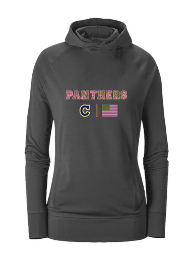 Cheltenham Panthers C Script Pink Camo Flag Women's Hoodie