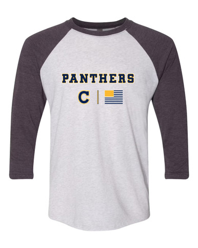 Cheltenham Panthers C Script Team Colors Flag Men's Baseball T-Shirt