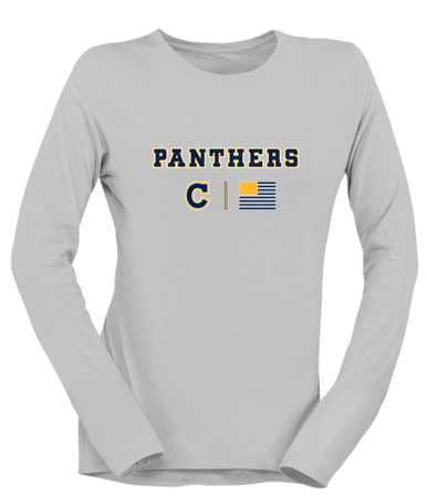 Cheltenham Panthers C Script Team Colors Flag Women's LS T-Shirt