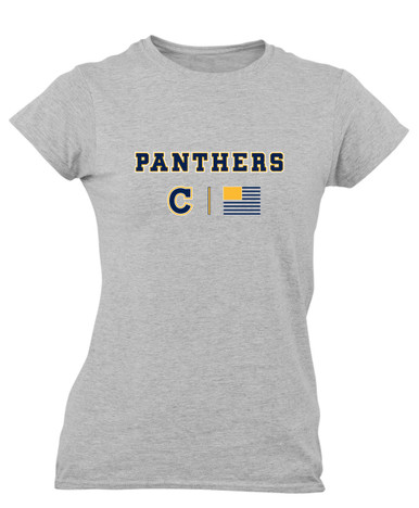 Cheltenham Panthers C Script Team Colors Flag Women's SS T-Shirt