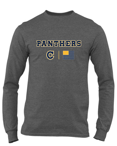 Cheltenham Panthers C Script Team Colors Flag Men's LS T-Shirt
