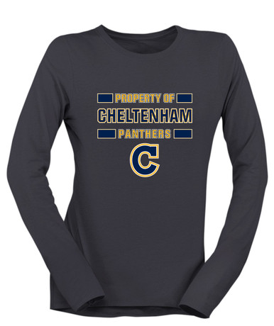 Cheltenham Panthers C Script Property Of Women's LS T-Shirt