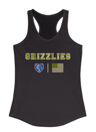 Grand Oaks Grizzlies Camo Flag Women's Tank Top
