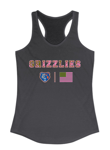 Grand Oaks Grizzlies Pink Camo Flag Women's Tank Top