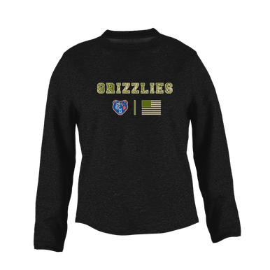 Grand Oaks Grizzlies Camo Flag Women's Sweatshirt