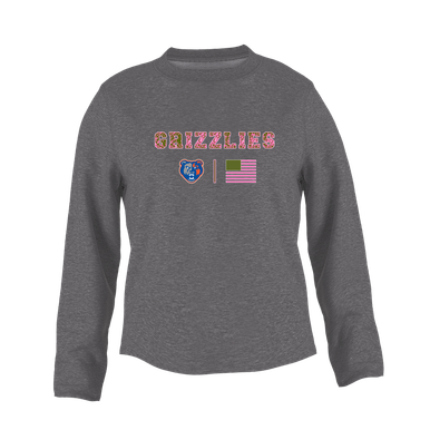 Grand Oaks Grizzlies Pink Camo Flag Women's Sweatshirt