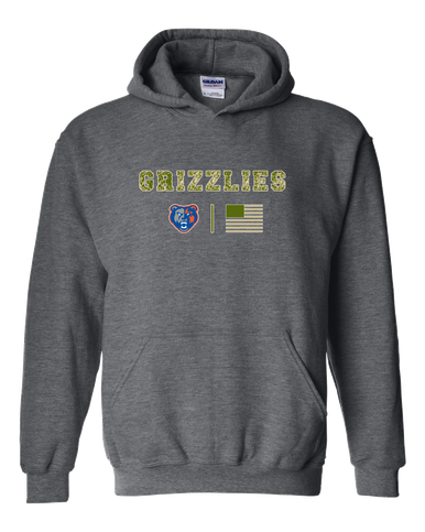 Grand Oaks Grizzlies Camo Flag Men's Hoodie