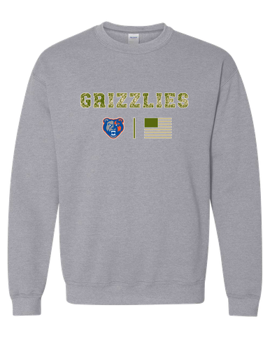 Grand Oaks Grizzlies Camo Flag Men's Sweatshirt