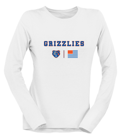 Grand Oaks Grizzlies Team Colors Flag Women's Premium LS T-Shirt