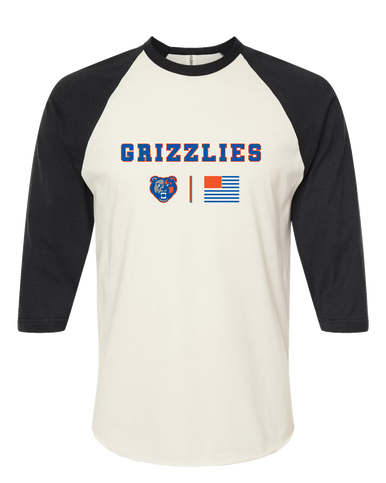 Grand Oaks Grizzlies Team Colors Flag Women's Baseball T-Shirt