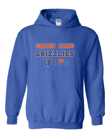 Grand Oaks Grizzlies Spirit Flag Men's Hoodie