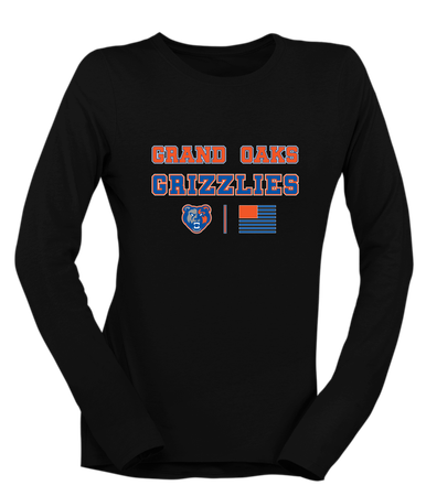 Grand Oaks Grizzlies Spirit Flag Women's Premium LS T-Shirt