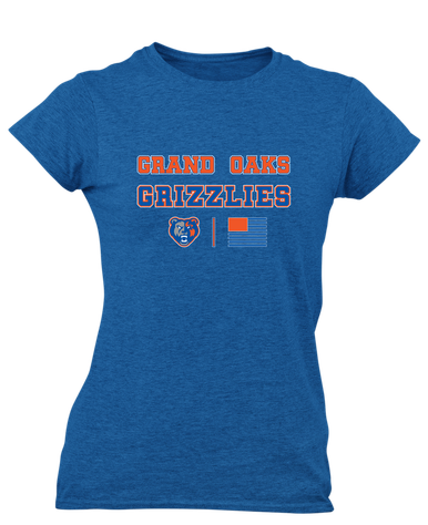 Grand Oaks Grizzlies Spirit Flag Women's SS T-Shirt