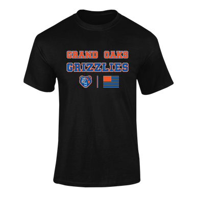 Grand Oaks Grizzlies Spirit Flag Men's SS T-Shirt