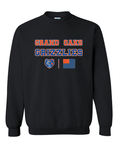 Grand Oaks Grizzlies Spirit Flag Men's Sweatshirt