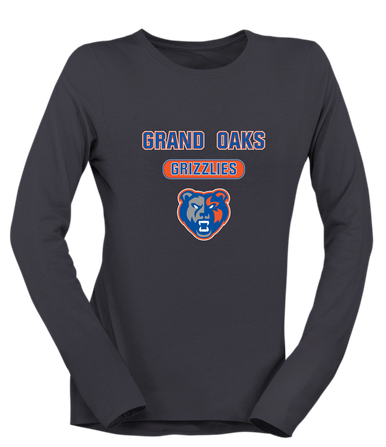 Grand Oaks Grizzlies Mascot #3 Women's Premium LS T-Shirt