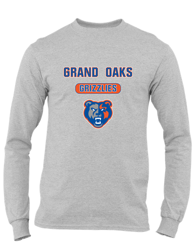 Grand Oaks Grizzlies Mascot #3 Men's LS T-Shirt