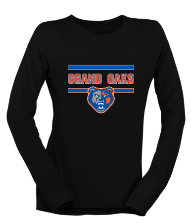 Grand Oaks Grizzlies Mascot #4 Women's LS T-Shirt