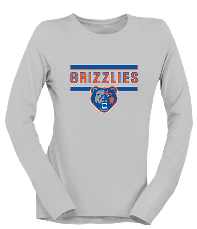 Grand Oaks Grizzlies Mascot #5 Women's LS T-Shirt