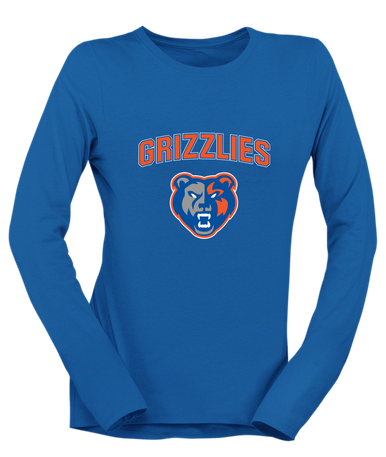 Grand Oaks Grizzlies Mascot #6 Women's LS T-Shirt