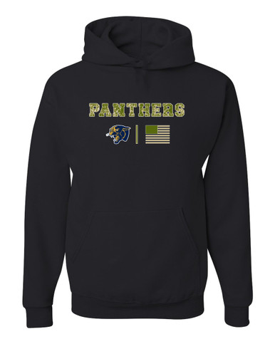 Round Lake Panthers Camo Flag Men's Premium Hoodie