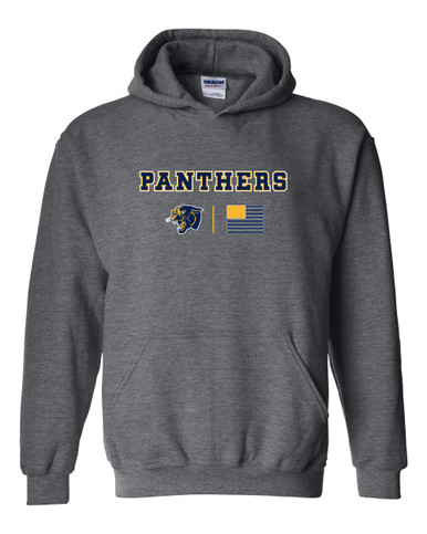 Round Lake Panthers Team Colors Flag Men's Hoodie