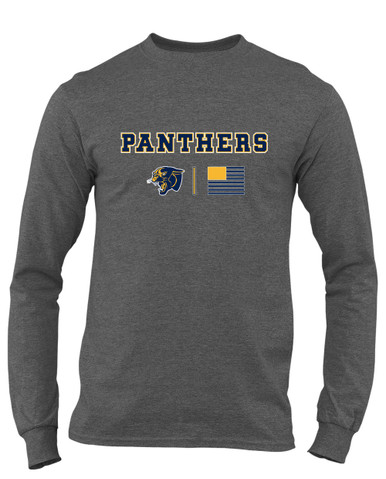 Round Lake Panthers Team Colors Flag Men's Premium LS T-Shirt