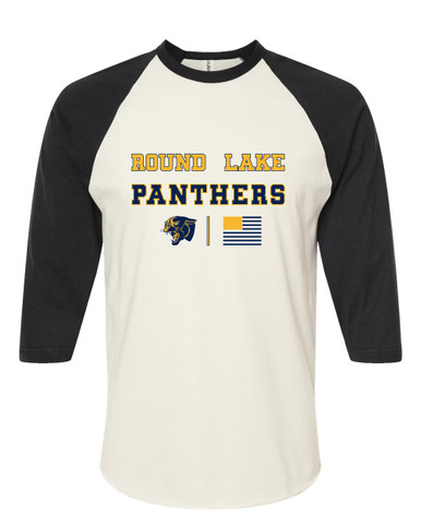 Round Lake Panthers Spirit Flag Women's Baseball T-Shirt