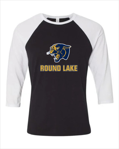 Round Lake Panthers Mascot #2 Women's Baseball T-Shirt