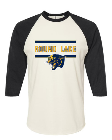 Round Lake Panthers Mascot #4 Women's Baseball T-Shirt