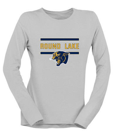 Round Lake Panthers Mascot #4 Women's LS T-Shirt