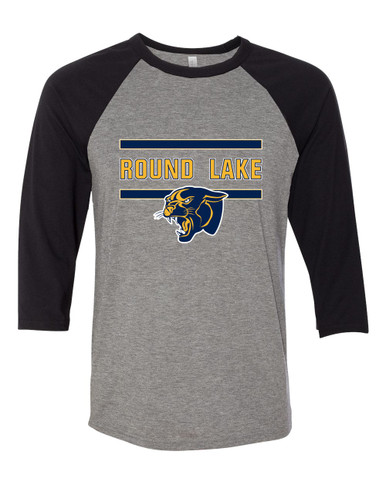Round Lake Panthers Mascot #4 Men's Baseball T-Shirt