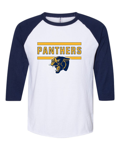 Round Lake Panthers Mascot #5 Women's Baseball T-Shirt