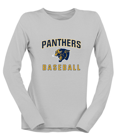 Round Lake Panthers Baseball #1 Women's LS T-Shirt