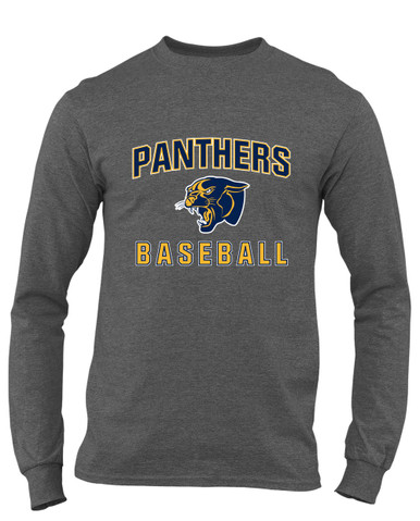 Round Lake Panthers Baseball #1 Men's LS T-Shirt