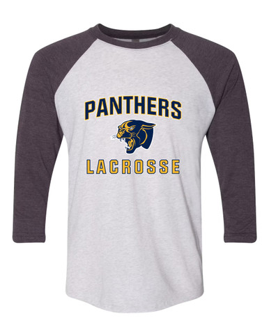 Round Lake Panthers Lacrosse Men's Baseball T-Shirt