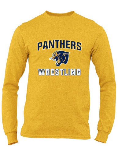Round Lake Panthers Wrestling Men's LS T-Shirt