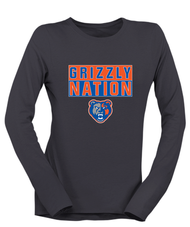 Grand Oaks Grizzlies Nation #1 Women's LS T-Shirt