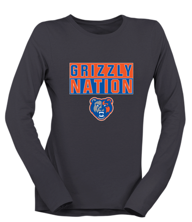 Grand Oaks Grizzlies Nation #1 Women's Premium LS T-Shirt