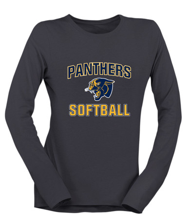 Round Lake Panthers Softball #1 Women's Premium LS T-Shirt