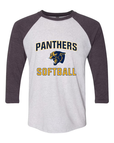 Round Lake Panthers Softball #1 Women's Baseball T-Shirt