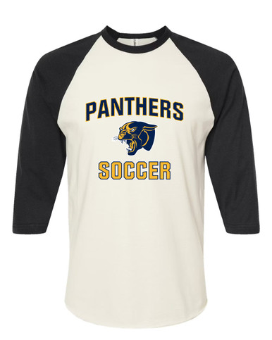 Round Lake Panthers Soccer #1 Men's Baseball T-Shirt