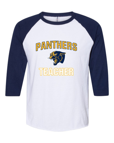 Round Lake Panthers Teacher Women's Baseball T-Shirt